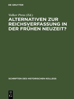 cover image of Alternativen zur Reichsverfassung in der Frühen Neuzeit?